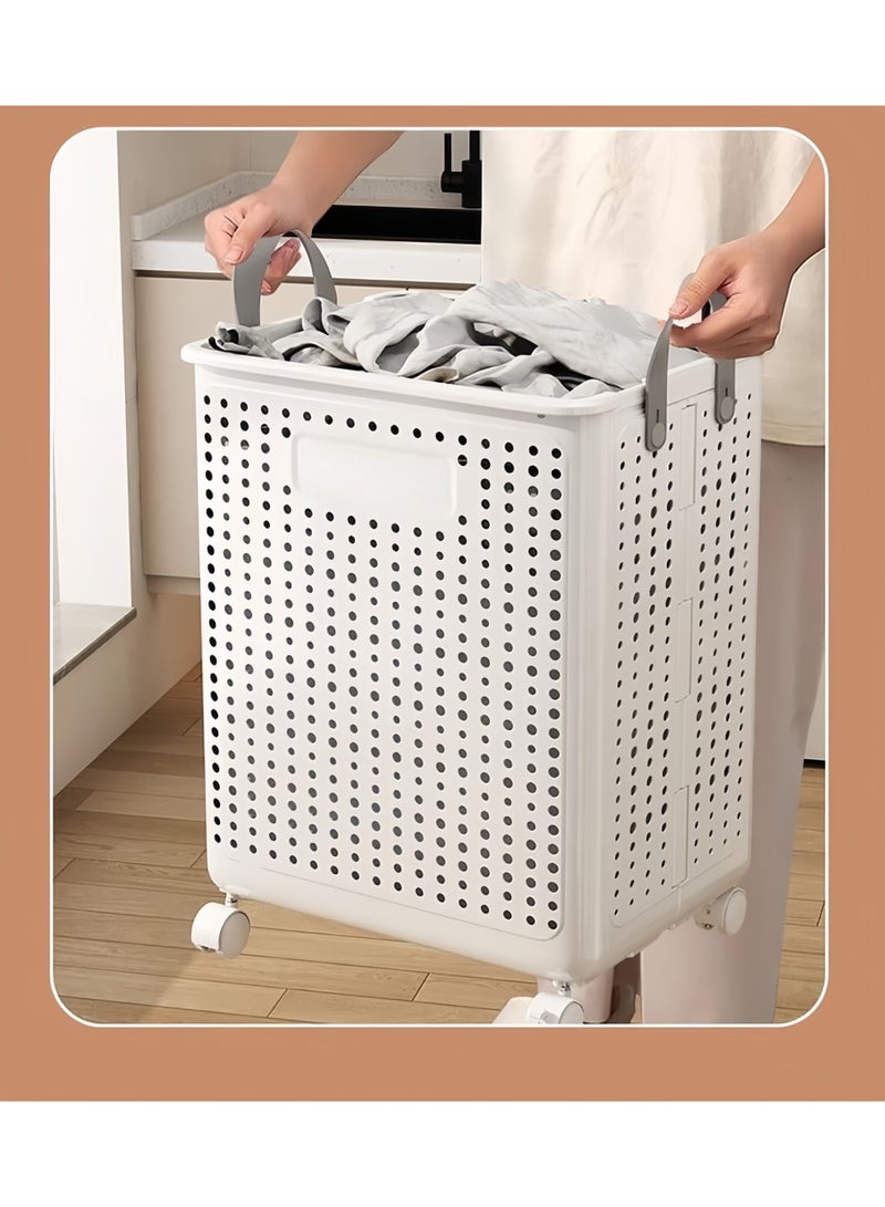 BLOOMING TIME Breathable Laundry Hamper & Storage Basket – Large Dormitory Clothes Organizer with Handles, Collapsible Breathable Fabric Storage Bin for Home, Bedroom, Laundry & Travel - Image 5